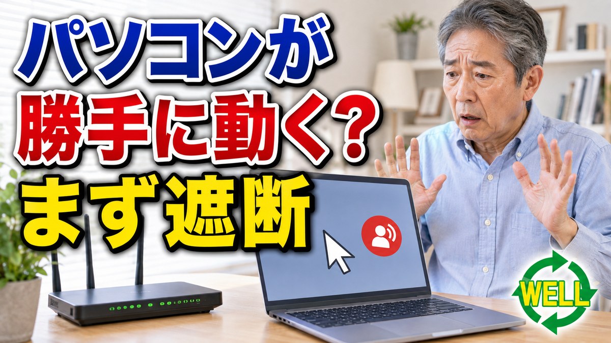 パソコンが勝手に動き遠隔操作を疑った時の対処法