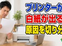 プリンターから白紙が出る原因の切り分け