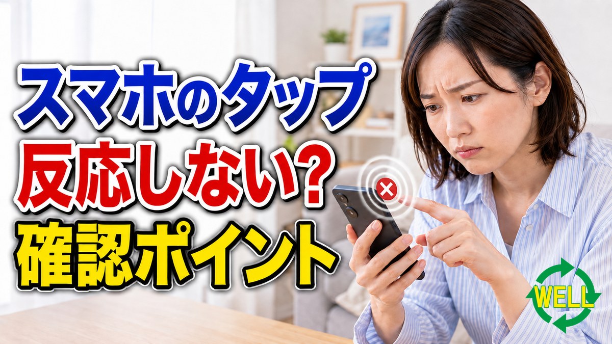 スマホのタップが反応しない時の確認ポイント
