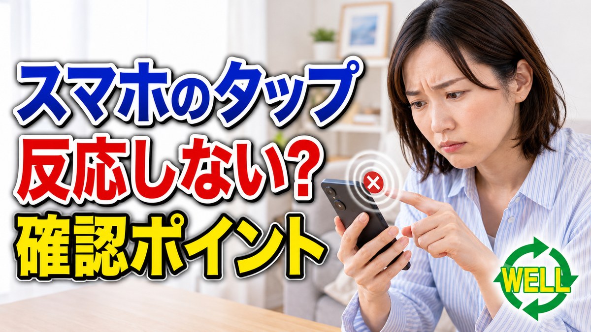 スマホのタップが反応しない時の確認ポイント